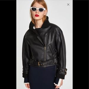 *BRAND NEW* XS Zara Faux Leather Jacket